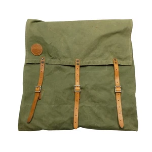 Zaino Duluth Pack tela canoa portage verde oliva cinghie in pelle made in USA - Foto 1 di 16