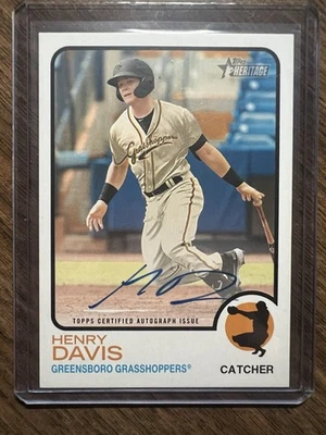 2022 Topps Heritage Minor League Edition - Image Variation Henry Davis #201... - Image 1 of 2