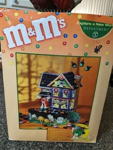 Department 56 m&m's Haunted House Tours Lighted House Candy Dish, Mars 2004 - Picture 1 of 3