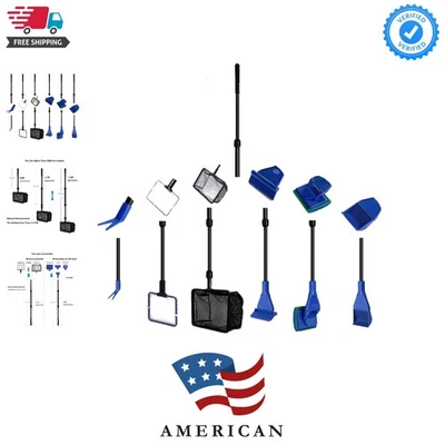 Compact Fish Tank Cleaning Kit with Six Essential Tools - Durable ABS Plastic - Image 1 of 4