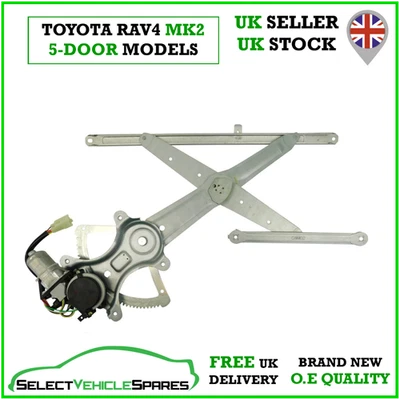 TOYOTA RAV4 MK2 (5-DOOR) DRIVERS FRONT RIGHT WINDOW REGULATOR & MOTOR RHD 01-05 - Image 1 of 4