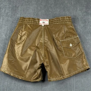 Vintage Birdwell Beach Britches Shorts Brown Board Nylon Shorts Size 31" - Picture 1 of 7