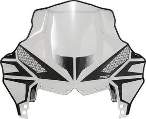 Powermadd Cobra Windshield - Mid 18in Clear / Black Graphic Snowmobile 14630 - Picture 1 of 7