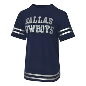 Lauren James Women's Dallas Cowboys Rhinestone Star Fashion Tee - Picture 1 of 2