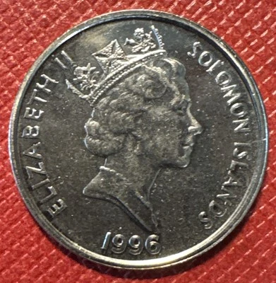 Соломоновы острова 1996 никель играли стали 5 центов. Елизавета II. KM# 26a - Изображение 1 из 2
