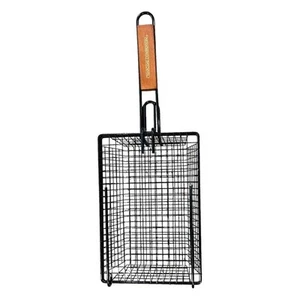 Charcoal Companion BBQ Non-Stick Shaker Grilling Basket Vegatables Clam Crab - Picture 1 of 2