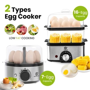 SUPERLEX Egg Boiler Food Steamer Egg Cooker for Soft, Electric Cooker Vegetables - Picture 1 of 12