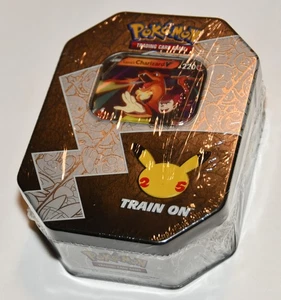 NEW! FACTORY SEALED! Pokemon TCG - 25th Anniversary Celebrations CHARIZARD Tin 4 - Picture 1 of 6