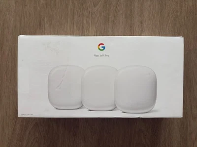 Google Nest Wifi Pro 6E 2 Port Wireless Mesh Router Pack of 3 - Snow - Fast Ship - Image 1 of 3