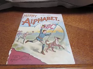 1890 Victorian Merry Alphabet Series Book McLoughlin Chromo - Bild 1 von 8