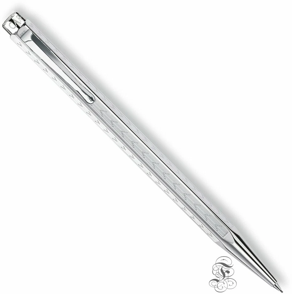 Bolígrafo Caran d'ache Ecridor Chevron Pluma Plateada Nuevo En Caja 0890.306 Foto 1 de 1