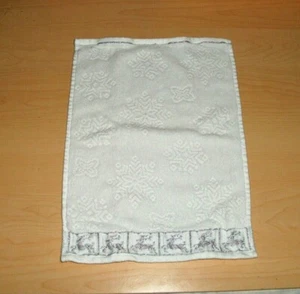 JC PENNY HOME COLLECTION ALGODÓN INVIERNO TOALLA DE MANO BLANCO COPO DE NIEVE RENO  - Imagen 1 de 4