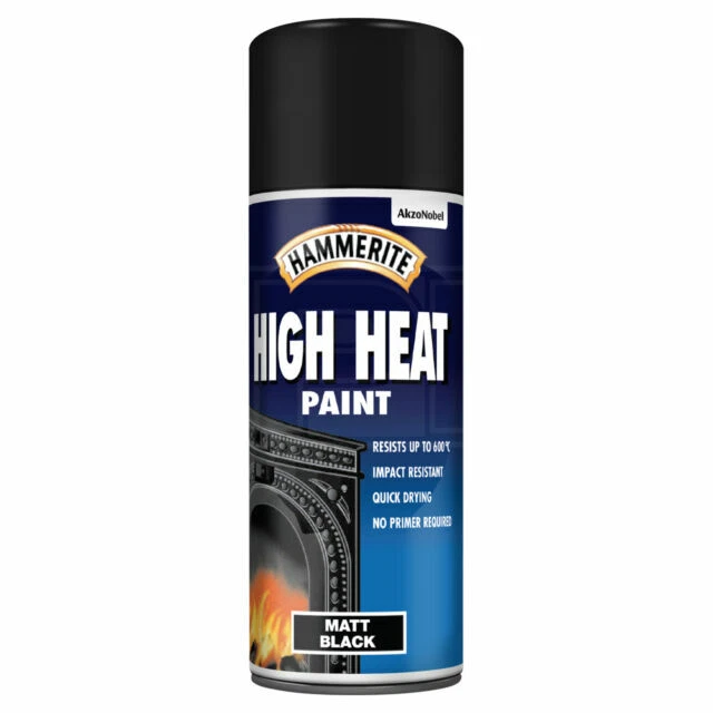 Hammerite 5092866 High Heat Paint Aerosol - Black, 400ml