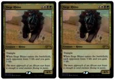 MTG - 2 x Siege Rhino (FOIL) - Rare - Magic Origins Clash Pack (CP3) -  LP