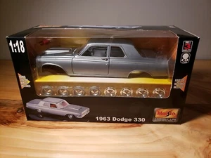 MAISTO 1963 DODGE 330 COUPE ASSEMBLY MODEL KIT 1:18 SKILL LEVEL 3 - Picture 1 of 6