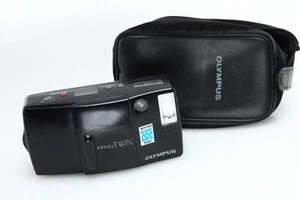 Olympus Infinity Twin 35mm 70mm Film Camera W/ Case TESTED WEATHER PROOF - Picture 1 of 9