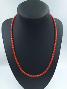 collana donna vero corallo rosso di Sardegna naturale e argento 925 Dorato - Foto 1 di 8