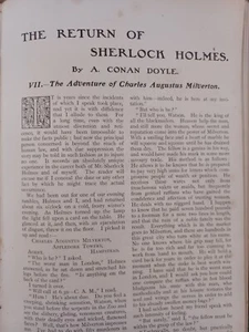 Sherlock Holmes Charles Augustus Milverton Conan Doyle True First Edition 1904 - Picture 1 of 6