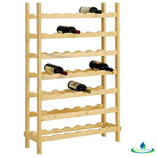 CANTINETTA PORTABOTTIGLIE PER BOTTIGLIE DI VINO IN LEGNO 42 POSTI CANTINA CASA
