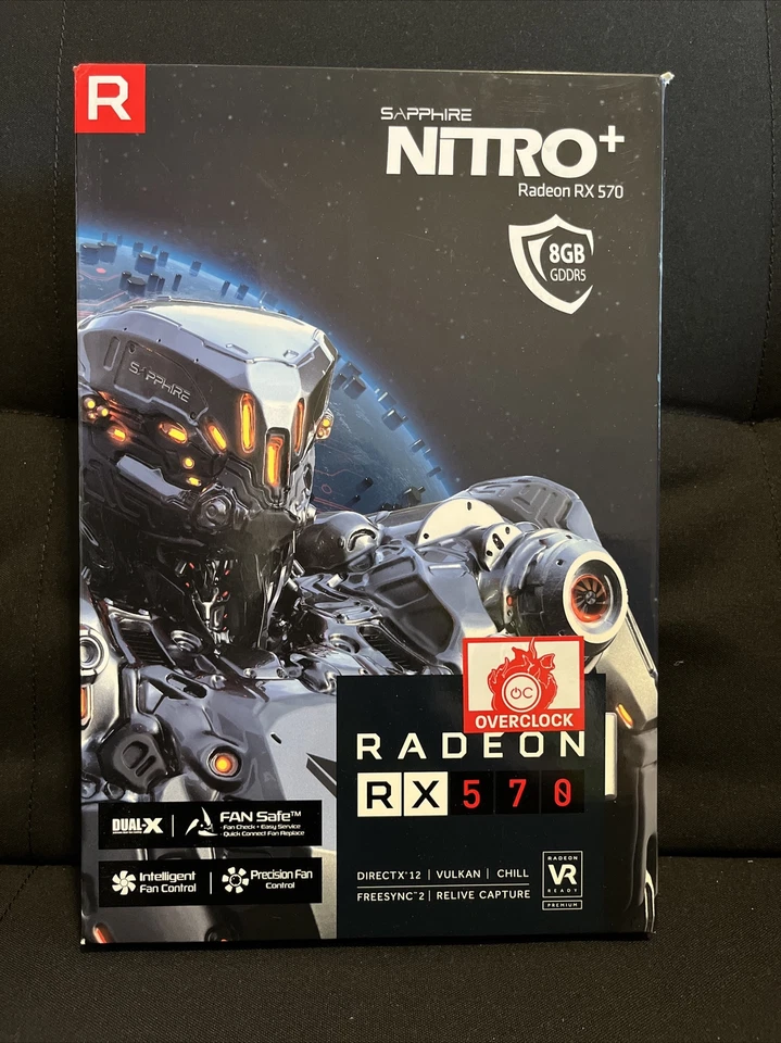 SAPPHIRE Radeon NITRO+ RX 570 8GB GDDR5 PCI-Express Graphics Card - Image 1 of 3