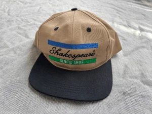 VINTAGE 90s Shakespeare Fishing Snapback Hat in Tan - Picture 1 of 7