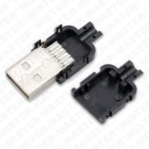 CONNETTORE USB 2.0 TIPO A MASCHIO 4 POLI A SALDARE - 4 PEZZI - Foto 1 di 2