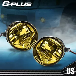 Fit For 05-07 Nissan Armada/ 04-15 Titan Front Bumper Fog Lights w/Bubls Yellow - Picture 1 of 9