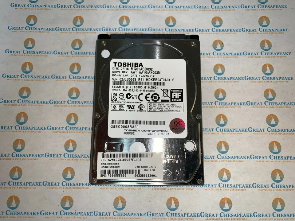 Toshiba MQ01ABD032 320GB 5400Rpm SATA 3.0Gb/s 2.5" Laptop Hard Drive TESTED! - Image 1 of 1