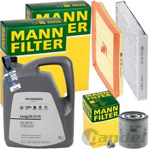 MANN INSPEKTIONSPAKET+5L ORIGINAL 0W-20 ÖL passend für VW POLO 6 SKODA 1.0 TSI - Bild 1 von 7