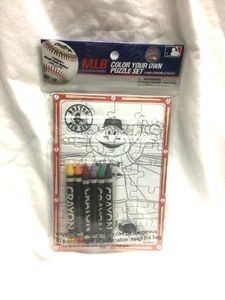 Boston Red Sox Wally the Green Monster Mascot Color Puzzle Set & Crayons FREESHP - Picture 1 of 2