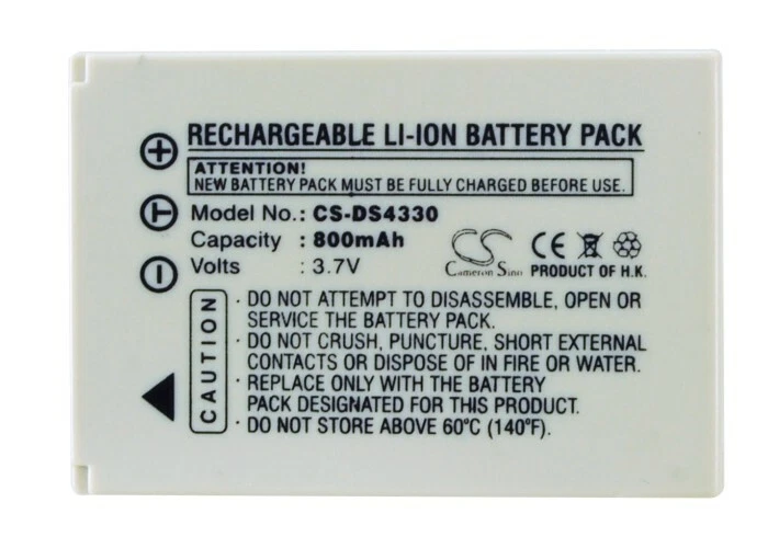 Batería de repuesto Cameron Sino 3.7V 800mAh Li-ion para cámara BenQ Foto 1 de 1