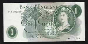 GREAT BRITAIN, 1 POUND, P-374a, 1960-61, QEII, UNC Banknote - Picture 1 of 2