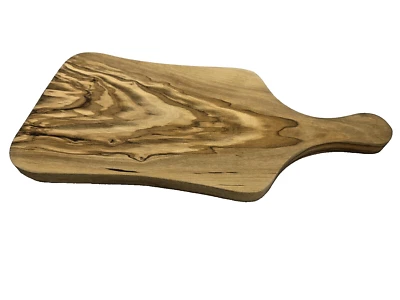 BAMBOO STYLE CONCEPTS Beautiful 15" Natural Olive Wood Cutting or Serving Board w/Handle