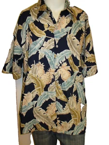 vintage Cooke Street Men Hawaiian Pineapple Made Hawaii chest 52" XL cot shirt - Picture 1 of 6