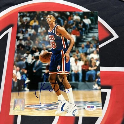 KERRY KITTLES SIGNED 8X10 PHOTO NEW JERSEY NETS BASKETBALL AUTOGRAPH AUTO - Image 1 of 3