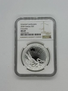 2024 Untamed Landscapes Tokelau Crocodile NGC MS69. Free Shipping! - Picture 1 of 2