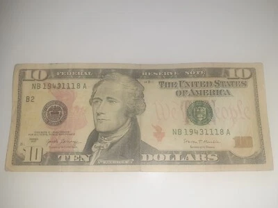 November 18th, 1943 (NB19431118A) 2017 $10 Fancy Serial Number Birthday Note - Image 1 of 2