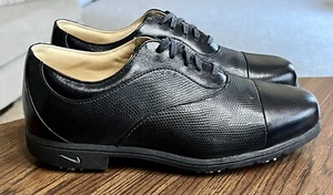 Nike Air Comfort Verdana Last Golf Shoes Womens Sz 6.5 Black Leather 011202 NEW! - Picture 1 of 9