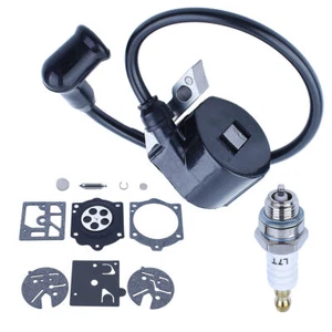Kit de reconstrucción de reparación de carburador para bujía de bobina de encendido Stihl 015 015AV 015L - Imagen 1 de 9