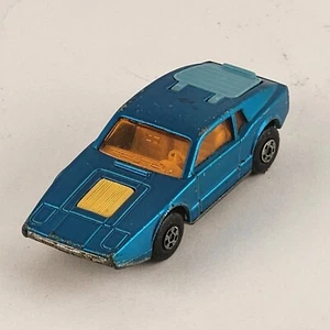 Matchbox car Superfast Saab Sonett III No 65 Blue Hatch Open 1973 Lesney Vintage - Picture 1 of 11