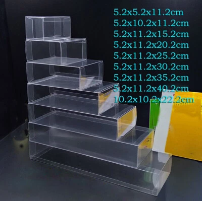 10 Piezas Cajas de PVC Boda Fiesta Favor Regalo Exhibición Caja de Almacenamiento Cubo de Plástico Transparente Foto 1 de 4