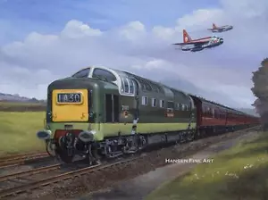 D9009 Alycidon Deltic Inglés Relámpago Eléctrico Avión Pintura Artística 18" Estampado - Imagen 1 de 1