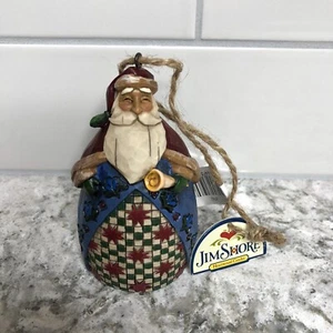Jim Shore Santa Claus w Bell Ornament Heartwood Creek Christmas Enesco 2002 - Picture 1 of 5
