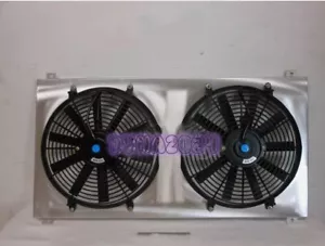 Aluminum Radiator & Shroud + Fans For 1979-1985 Mazda RX-7 RX7 S1 S2 S3 1.1 1983 - Bild 1 von 2