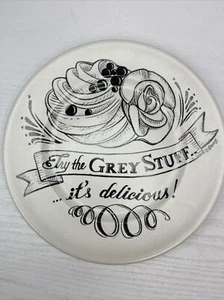 Disney Try the Grey Stuff It's Delicious Beauty and the Beast Dessert Plate Dish - Picture 1 of 6