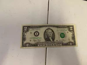 $2 Series 2003 Two Dollar Bill - Rare SN I175055874A - Picture 1 of 2