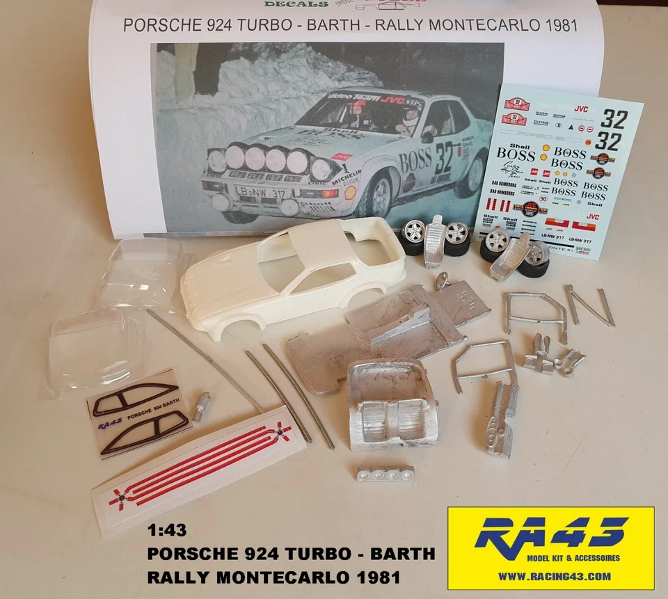 1/43 Porsche 924 Turbo Rally Montecarlo 1981 Barth Kit - Immagine 1 di 1