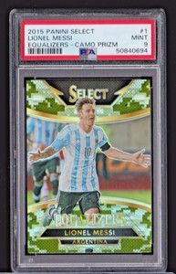 2015-16 Panini Select Equalizers Camo Prizm #1 Lionel Messi #/249 PSA 9 Mint