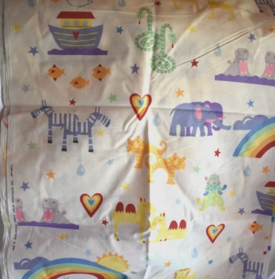 NOAH'S ARK  ALLOVER  PRINT ALEXANDER HENRY  100% COTTON FABRIC  2  YARDS - Image 1 of 3
