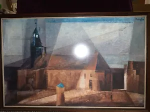 Lyonel Feininger, impresión original década de 1950 enmarcada por John Wiseman de Newport R.I. - Imagen 1 de 6